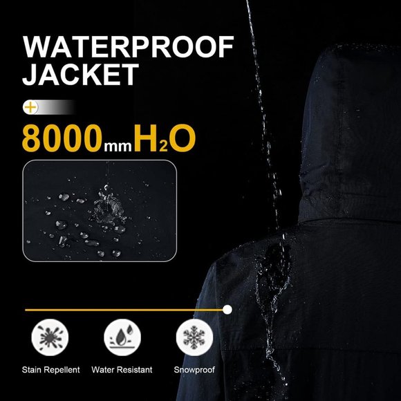Cadai Women's Heated‎ Jacket with Battery Waterproof - Picture 7 of 12